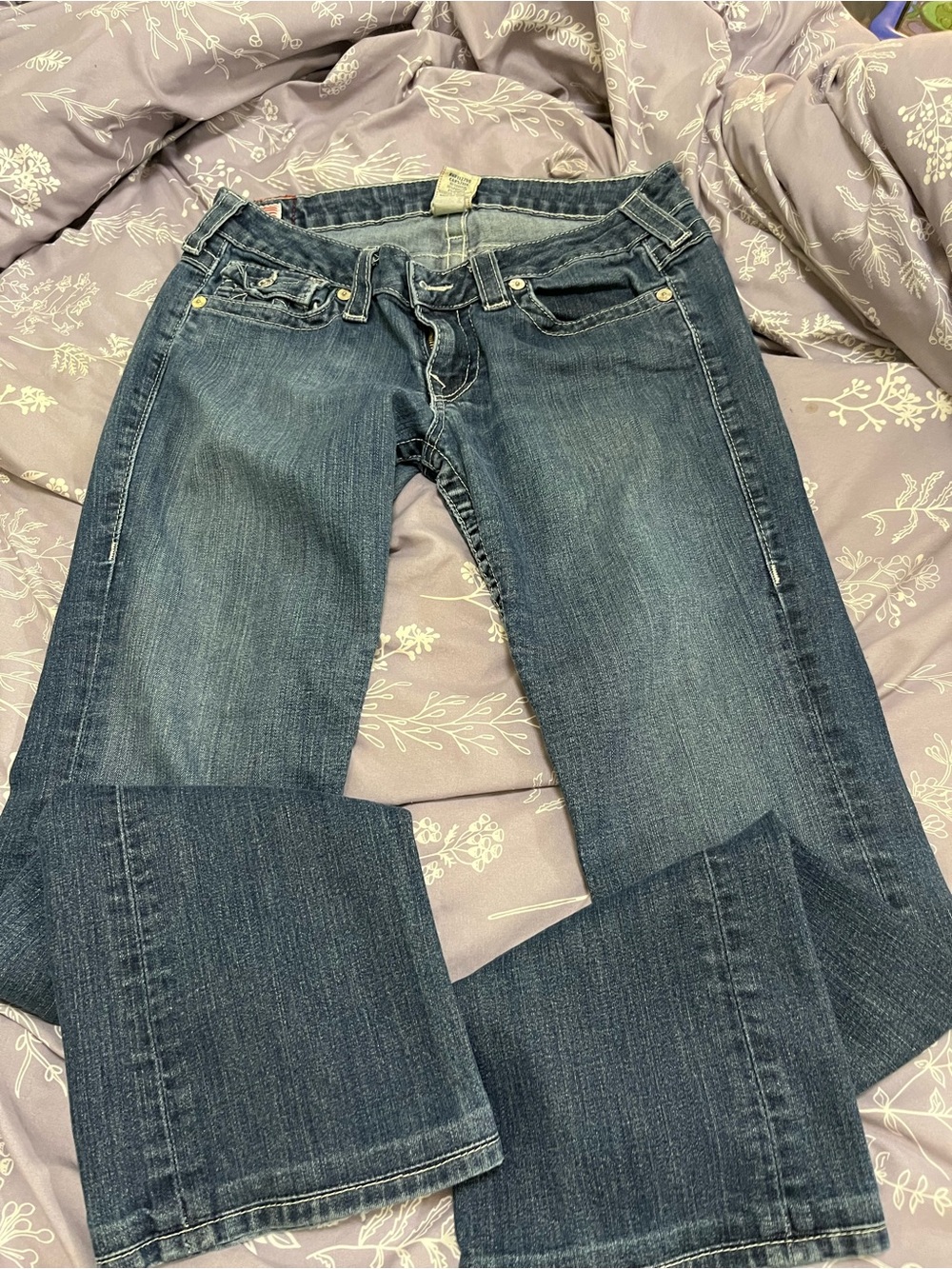 True Religion Women's Boot-Cut Jeans in Dark Blue Wash